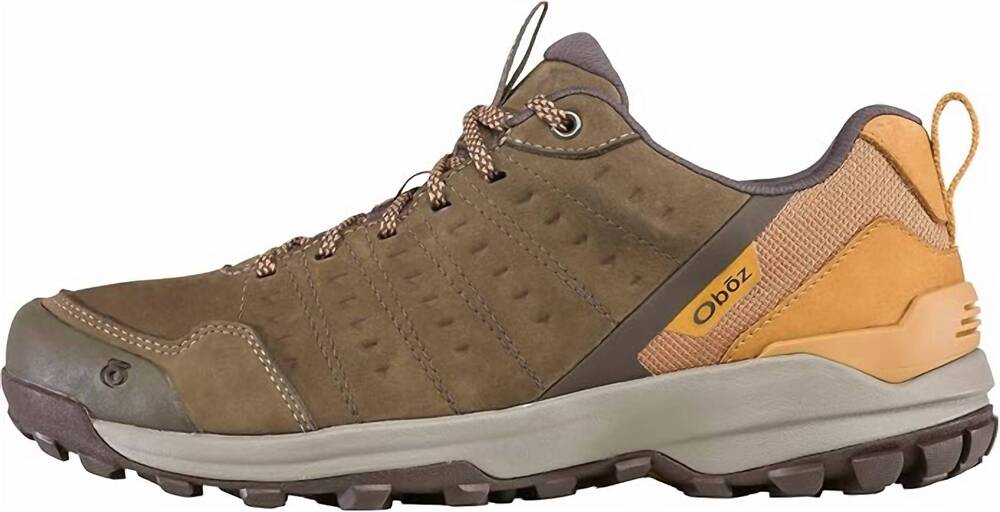 NEW OBOZ men's sypes low leather b-dry hiking shoe in wood